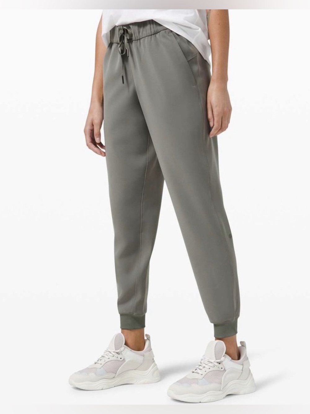 Lululemon On the Fly Jogger 28” Woven – Grey Sage | Size 12